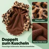 Hundejacke Plüsch im Leo-Design mit Kapuze & Ohren – Produktbild-Vorschau 3