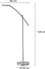 Dimmbare LED Stehleuchte schwenkbar, Höhe 126cm, Silber Produktbild-Vorschau 4