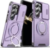 Two purple phone cases are shown, one in the foreground and one slightly behind and to the right. A smartphone is visible between the two cases. Náhled obrázku produktu