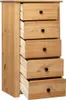 vidaXL Credenza 46x40x89 cm in legno di pino Panama Anteprima dell’immagine prodotto 1