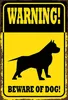 vianmo Holzschild 30x20 cm Hund Warning  of dog Produktbild-Vorschau 1
