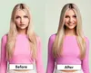 A split image showing a woman with her hair styled differently. Anteprima dell’immagine prodotto