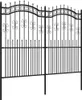 vidaXL Gartenzaun KAMPEN mit Speerspitze Schwarz 240 x 175 Produktbild-Vorschau 3
