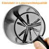 Edelstahl Mehlsieb, Zuckerstreuer mit Doppelsieb, für Mehl, Produktbild-Vorschau 3