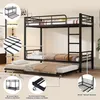 Merax Etagenbett 90x200 cm mit Ausziehbett 90x190 cm, Produktbild-Vorschau 3
