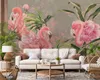Muralo Vlies Fototapete FLAMINGOS Vögel Blumen Blätter Produktbild-Vorschau 7