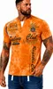 Herren T-Shirt | Sommershirt | Batik Optik | 2879 Orange L Produktbild-Vorschau 1