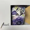 Tasse 10cm Porzellan mit Anemonen Blumenmotiv Weiß / Lila Produktbild-Vorschau 3