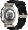 The back view of a smartwatch with a black silicone strap. Náhled obrázku produktu