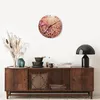Wanduhr - Rund - Glasuhr - Wiese Blumen Sonne - 40x40cm - Produktbild-Vorschau 7