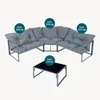 Loungeset 'Karg', inclusief bank, salontafel en kussens, in Productafbeelding-voorbeeld 5