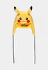 A plush Pikachu hat with ear flaps and strings, displayed against a white background. Anteprima dell’immagine prodotto