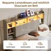 Łóżko tapicerowane ProximaX 140x200 cm z portami USB i Podgląd zdjęcia produktu 6