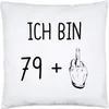 80. Geburtstag Kissen inkl. Füllung Mittelfinger Humorvolle Produktbild-Vorschau 1