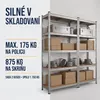 IvoQ Regály Set 2 ks – 180 x 90 x 40 cm – Pozinkovaný kov – Náhľad obrázku produktu 3
