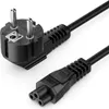 deleyCON 4m Netzkabel IEC C5 Typ F 90° Kleeblattkupplung - Produktbild-Vorschau 1
