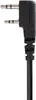 A close-up shot of a black angled audio connector with two silver plugs. Produktbild-Vorschau