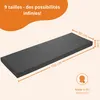 set de 2 coussins de banc 150 x 50 cm, gris foncé, dessous Voir les images du produit 2