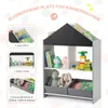 COSTWAY 2 in 1 Kinderregal mit Tafel, 2 Boxen & 6 Fächern, Produktbild-Vorschau 5