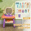 AIYAPLAY Schminktisch Kinder Frisiertisch mit Spiegel, LED Produktbild-Vorschau 8