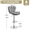 okwish Barové židle 360° otáčivé sametové, sada jídelních Náhled obrázku produktu 6