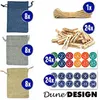 Calendrier de l'Avent 24 sachets en lin 13 x 9 cm Gris Bleu Voir les images du produit 12