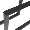 A close-up view of a black metal table leg with pre-drilled holes for attachment. Produktbild-Vorschau