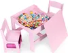 Detský nábytok set stôl + 2 stoličky tabuľa ružová ECOTOYS Náhľad obrázku produktu 4