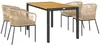 Set di mobili da giardino in polyrattan a 5 pezzi Outsunny Anteprima dell’immagine prodotto 1