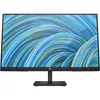 A black computer monitor with a colorful abstract wallpaper displayed on its screen, shown from the front on a white background. Produktbild-Vorschau