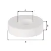 Alberts® Distanzhülse,KST weiß,Außen ⌀20 mm,Höhe 5 mm,Innen Produktbild-Vorschau 2