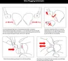 Diagrams illustrating how to plug in headphone wires. Podgląd zdjęcia produktu