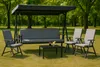 Auflagen für Hollywoodschaukel 170x50 + 170x50 cm grau Produktbild-Vorschau 4