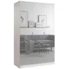 Kleiderschrank zum Schlafzimmer für Kleidung mit Spiegel, Höhe: 200cm, Breite: 120 cm, kaschmir Produktbild-Vorschau