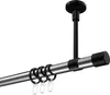 Interdeco Gardinenstange / Vorhangstange Chrom / Schwarz, Produktbild-Vorschau 1
