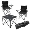Set da campeggio nero composto da 1 tavolo e 2 sedie con Anteprima dell’immagine prodotto 1