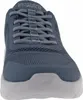 A close-up, front-facing view of a blue Skechers GO WALK FLEX women's slipper. Produktbild-Vorschau