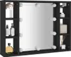 vidaXL Spiegelschrank mit LED Schwarz 76x15x55 cm Produktbild-Vorschau 2