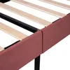 Lit Enfant Rembourré 90x200 Cm Avec Tête De Lit Fleurie Et Voir les images du produit 9