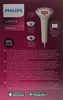 Packaging for a Philips Lumea IPL hair removal device, showing the device and its accessories with descriptive text in multiple languages. Anteprima dell’immagine prodotto