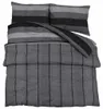 vidaXL Bettwäsche-Set Dunkelgrau 200x220 cm Baumwolle Produktbild-Vorschau 1