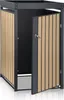 A trash bin enclosure with its door open, showing the interior. Produktbild-Vorschau