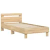 vidaXL Cadre de lit sans matelas avec tête de lit en chêne Voir les images du produit 3