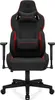 A black and red gaming chair is shown from the front on a white background. Produktbild-Vorschau