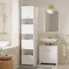 SoBuy Wäscheschrank Badezimmerschrank mit 3 Wäschekorb Produktbild-Vorschau 3