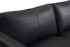 Ledersofa 3-Sitzer - Schwarz mit grauer Ziernaht - BATUCO Produktbild-Vorschau 4