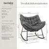 tectake® Schaukelstuhl Tami 93 x 99,5 x 89 cm Produktbild-Vorschau 5