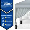 tillvex® 2X Parete laterale grigia per gazebo 3x3m e 3x6m | Anteprima dell’immagine prodotto 3