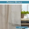 Rideaux aspect lin avec passants Voile Rideau fenêtre Beige Voir les images du produit 7