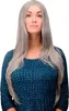 WIG ME UP Perücke Silbergrau-Schwarz-Mix Mittelscheitel Produktbild-Vorschau 1